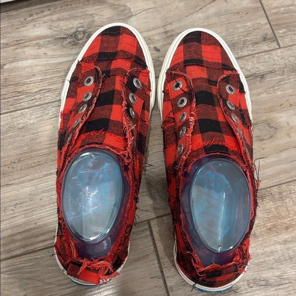 BLOWFISH Malibu Play Red Grand Canyon Buffalo Plaid Slip-On Shoes Womens Size 9 - Picture 4 of 6